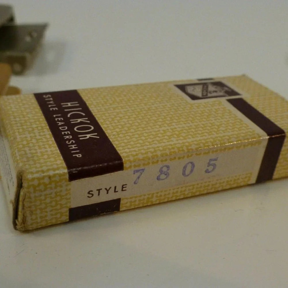 Hickok  Belt Buckle w/ Box Brass GA + US Navy Silvertone Buckle - Picture 3 of 11